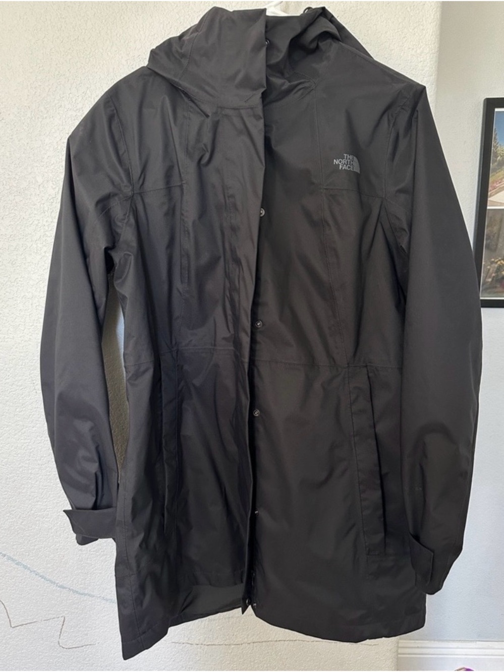 The North Face Women’s Rain Parka - Black Hooded Raincoat